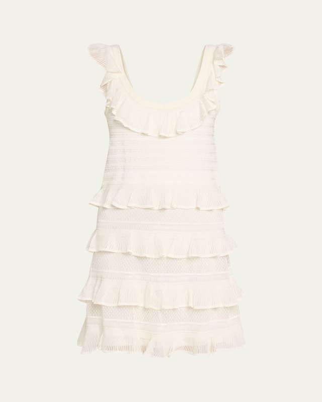 Illuminate Lace Frill Mini Dress
